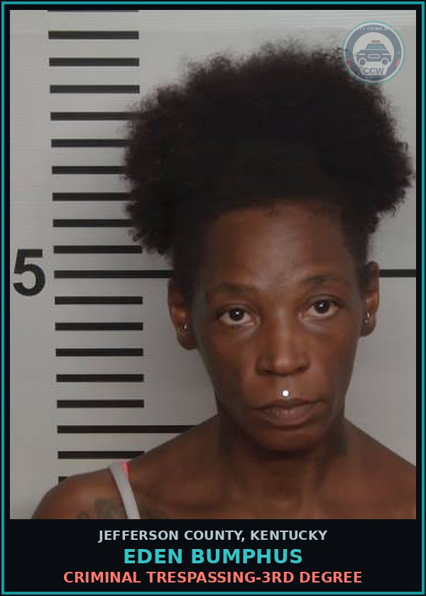 Booking mugshot of Eden Bumphus in Jefferson County