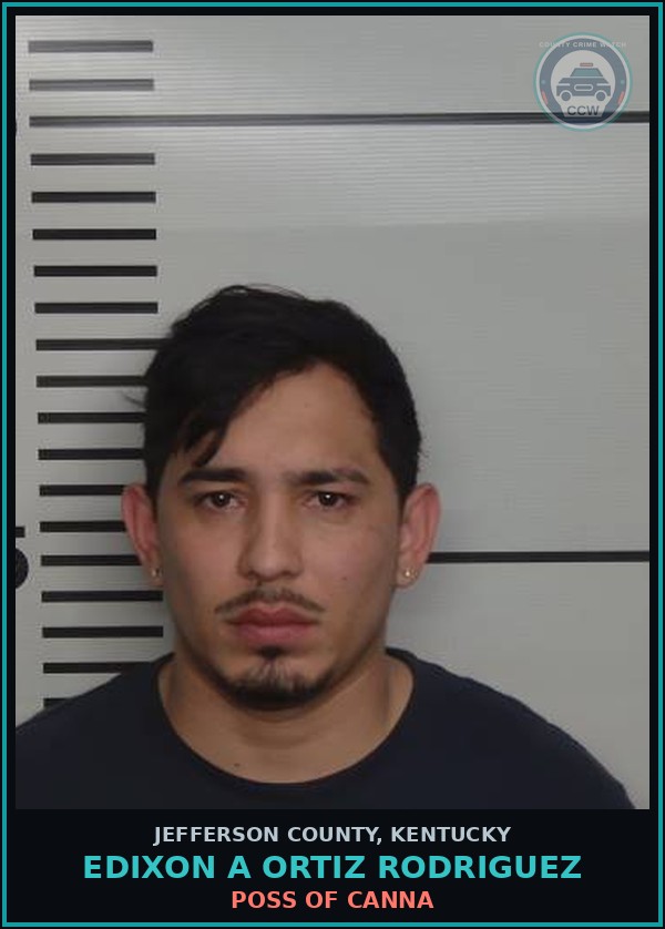 Booking mugshot of Edixon A Ortiz Rodriguez in Jefferson County