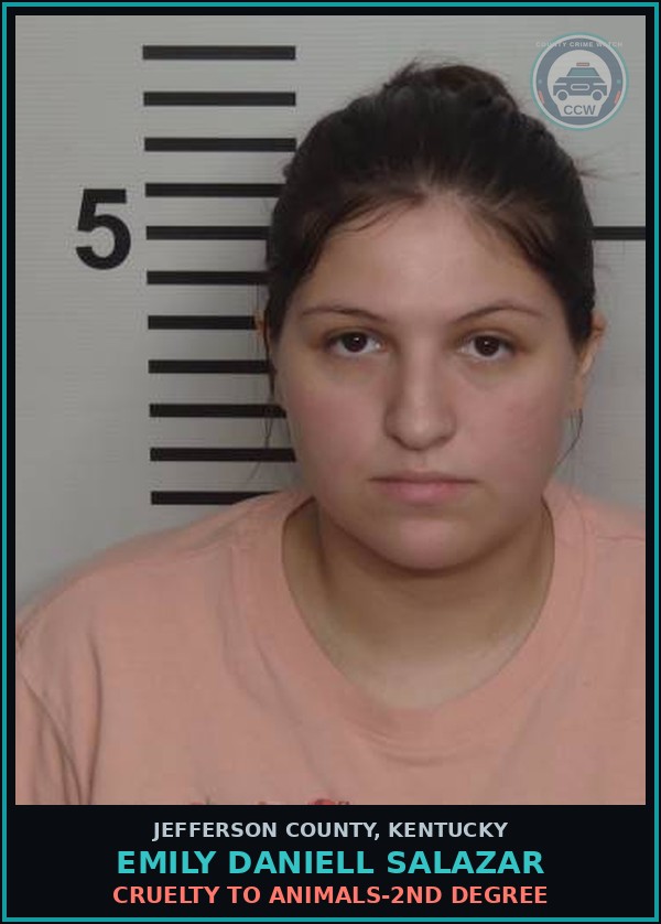 Booking mugshot of Emily Daniell Salazar in Jefferson County