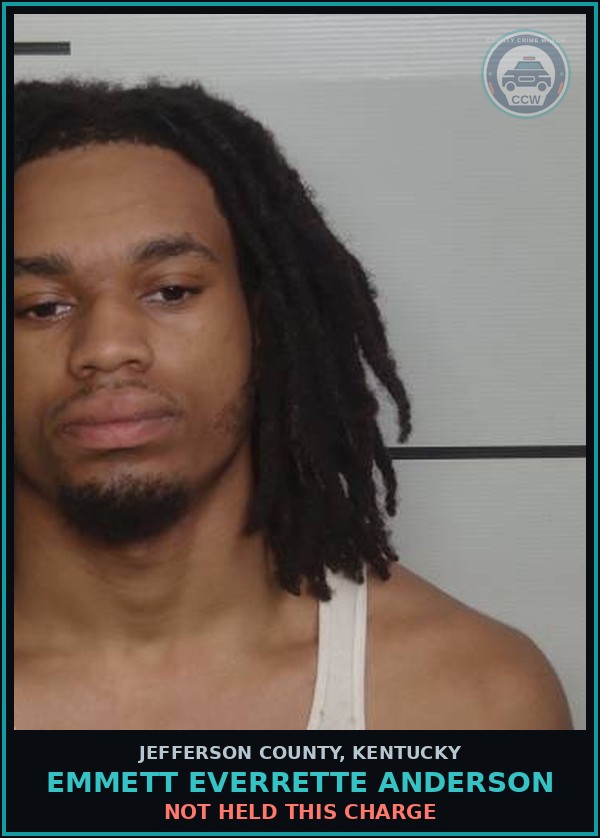 Booking mugshot of Emmett Everrette Anderson in Jefferson County