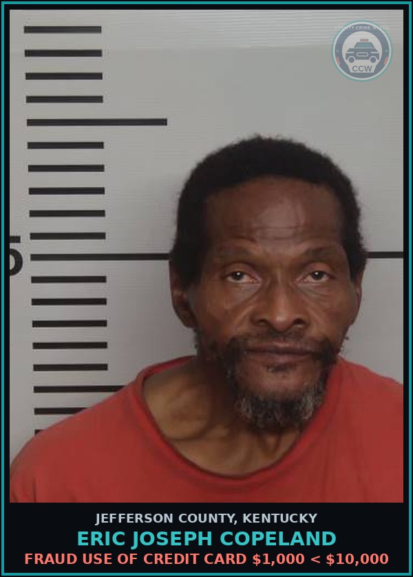 Booking mugshot of Eric Joseph Copeland in Jefferson County