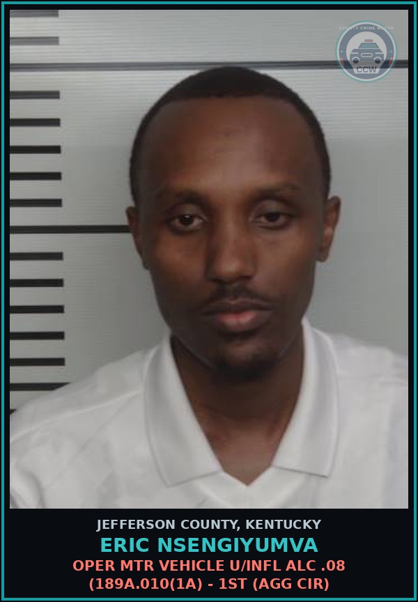 Booking mugshot of Eric Nsengiyumva in Jefferson County