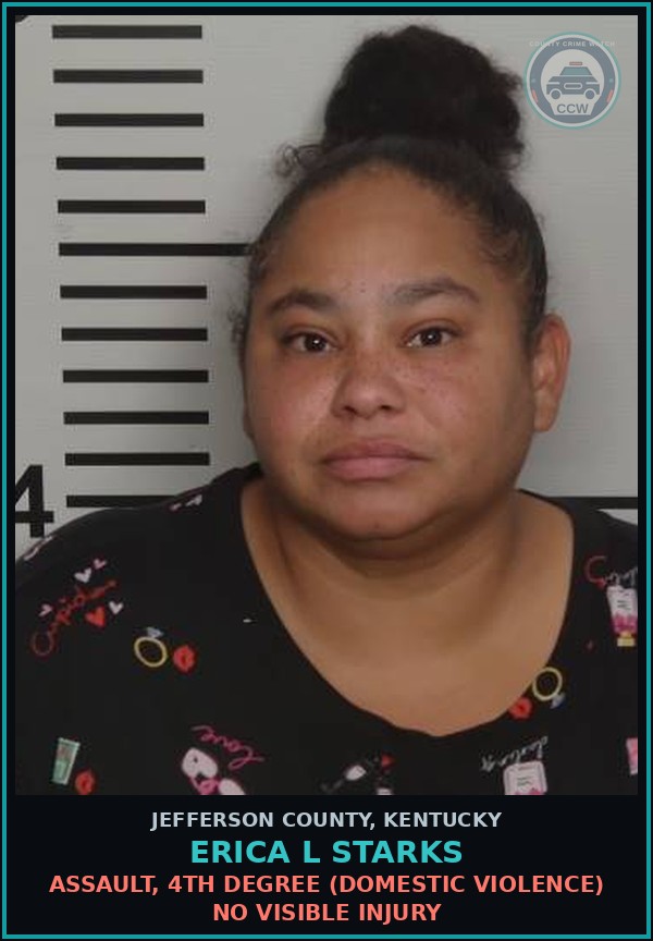 Booking mugshot of Erica L Starks in Jefferson County