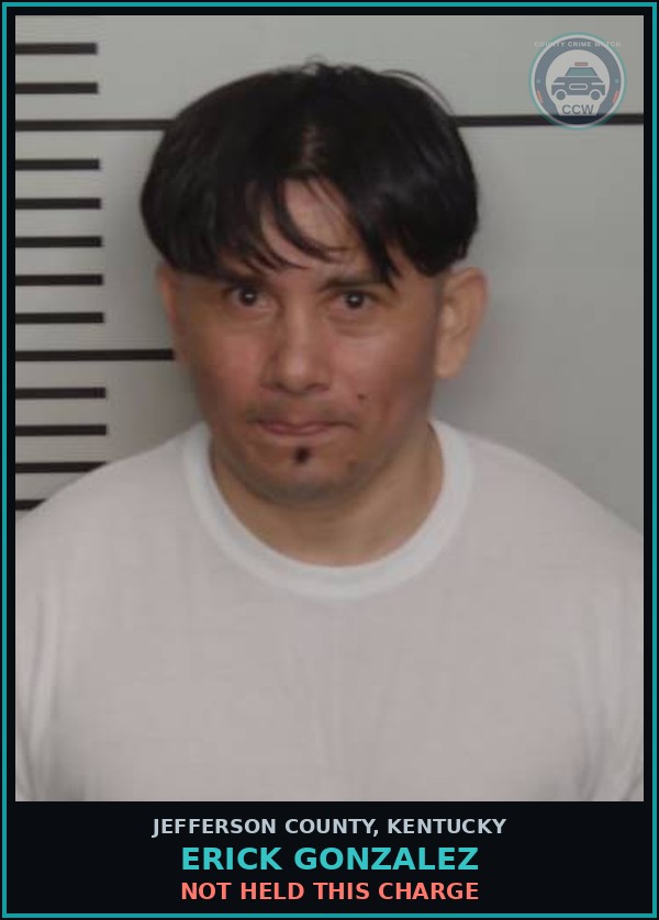 Booking mugshot of Erick Gonzalez in Jefferson County