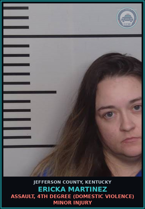 Booking mugshot of Ericka Martinez in Jefferson County