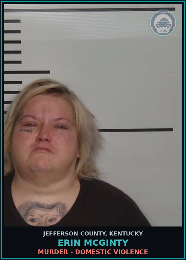 Booking mugshot of Erin Mcginty in Jefferson County
