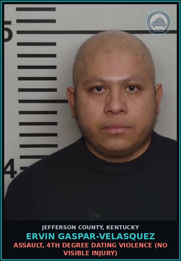Booking mugshot of Ervin Gaspar-Velasquez in Jefferson County