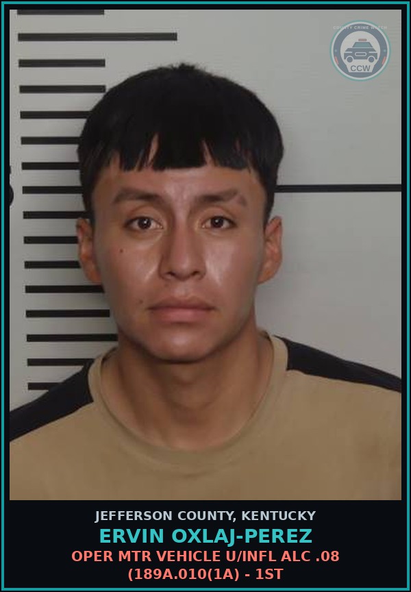 Booking mugshot of Ervin Oxlaj-Perez in Jefferson County