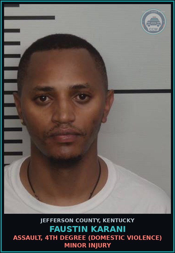 Booking mugshot of Faustin Karani in Jefferson County