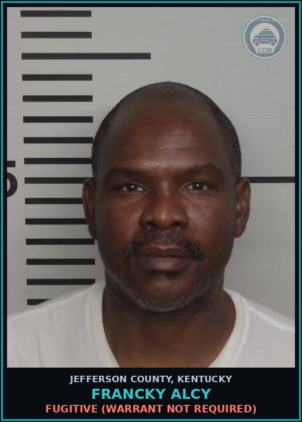 Booking mugshot of Francky Alcy in Jefferson County