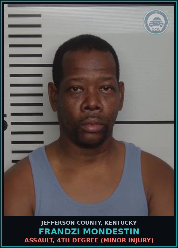 Booking mugshot of Frandzi Mondestin in Jefferson County