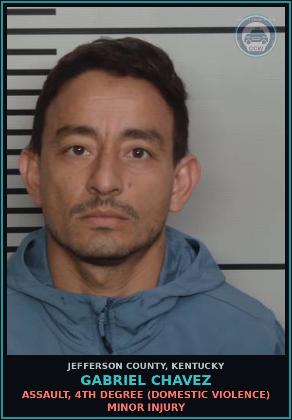 Booking mugshot of Gabriel Chavez in Jefferson County