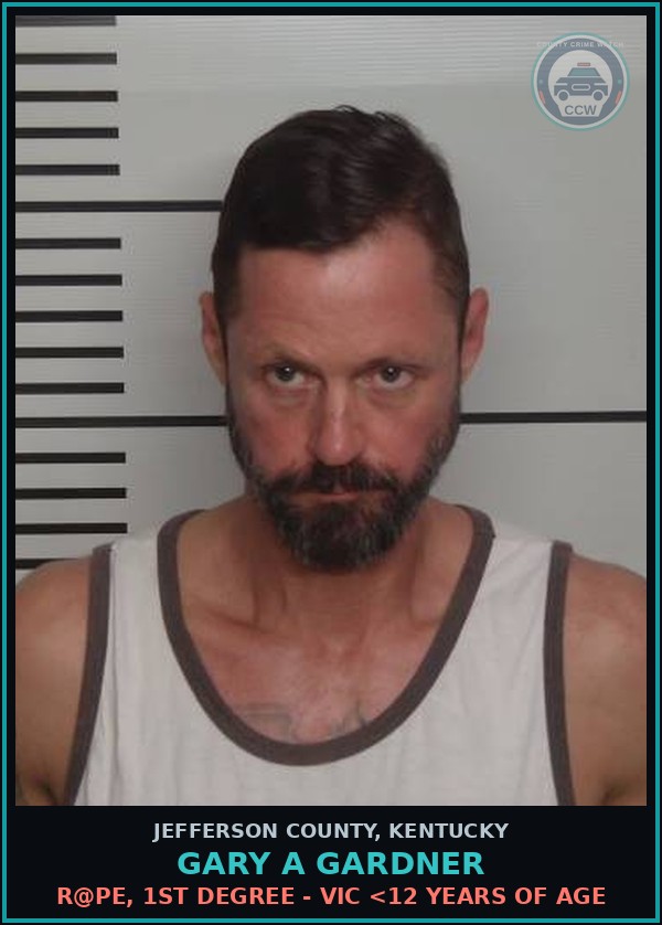 Booking mugshot of Gary A Gardner in Jefferson County
