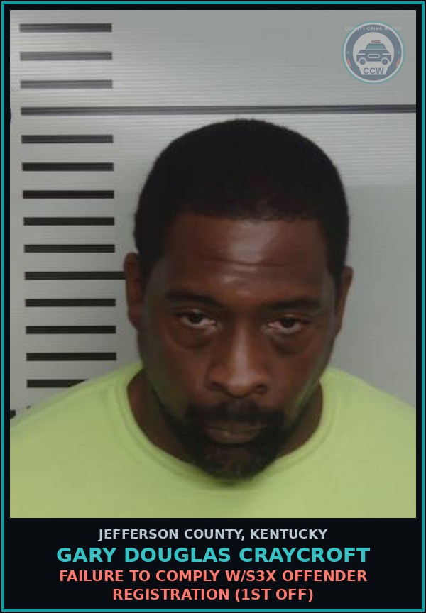 Booking mugshot of Gary Douglas Craycroft in Jefferson County