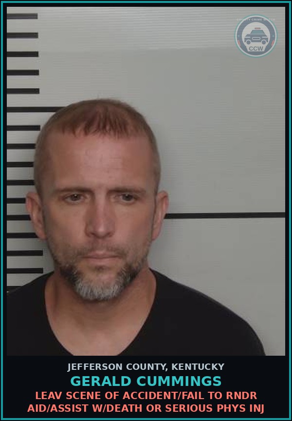 Booking mugshot of Gerald Cummings in Jefferson County