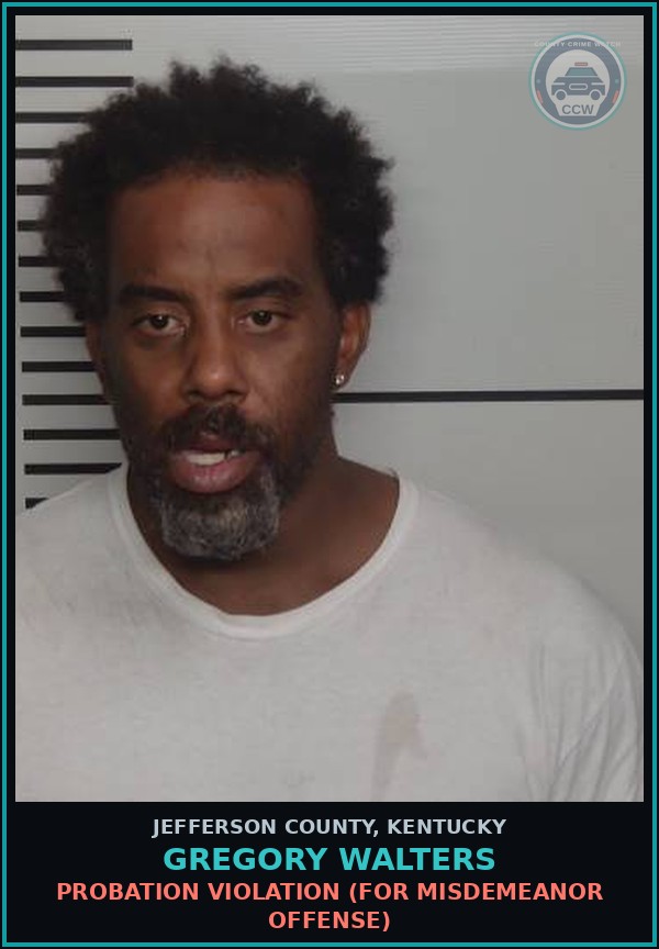 Booking mugshot of Gregory Walters in Jefferson County