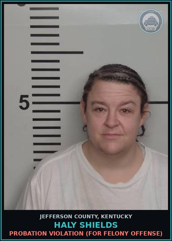 Booking mugshot of Haly Shields in Jefferson County