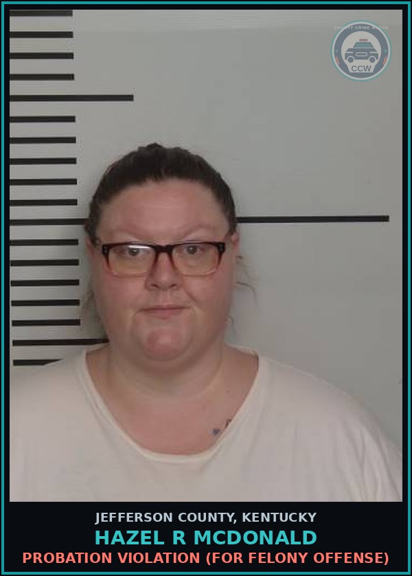 Booking mugshot of Hazel R Mcdonald in Jefferson County