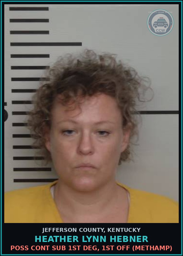 Booking mugshot of Heather Lynn Hebner in Jefferson County