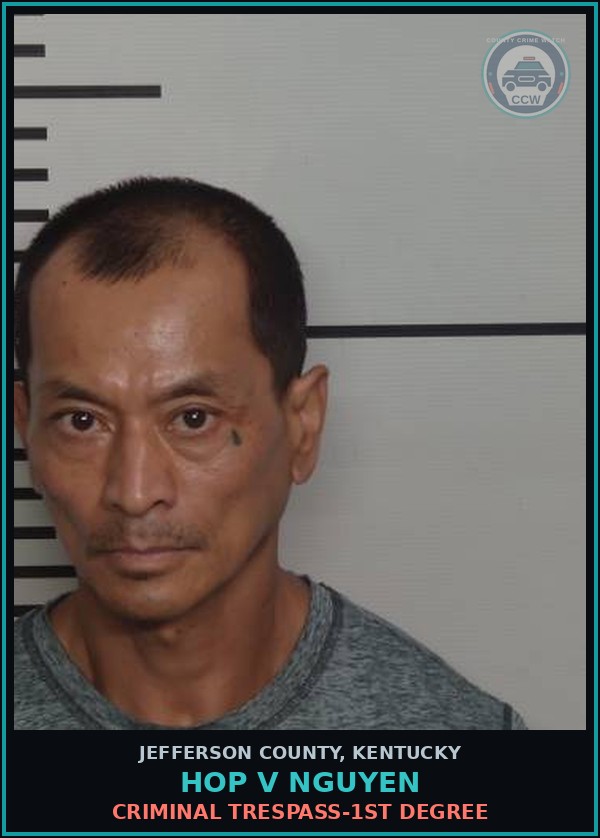 Booking mugshot of Hop V Nguyen in Jefferson County