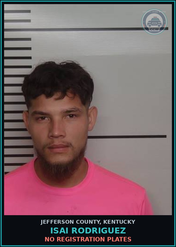 Booking mugshot of Isai Rodriguez in Jefferson County