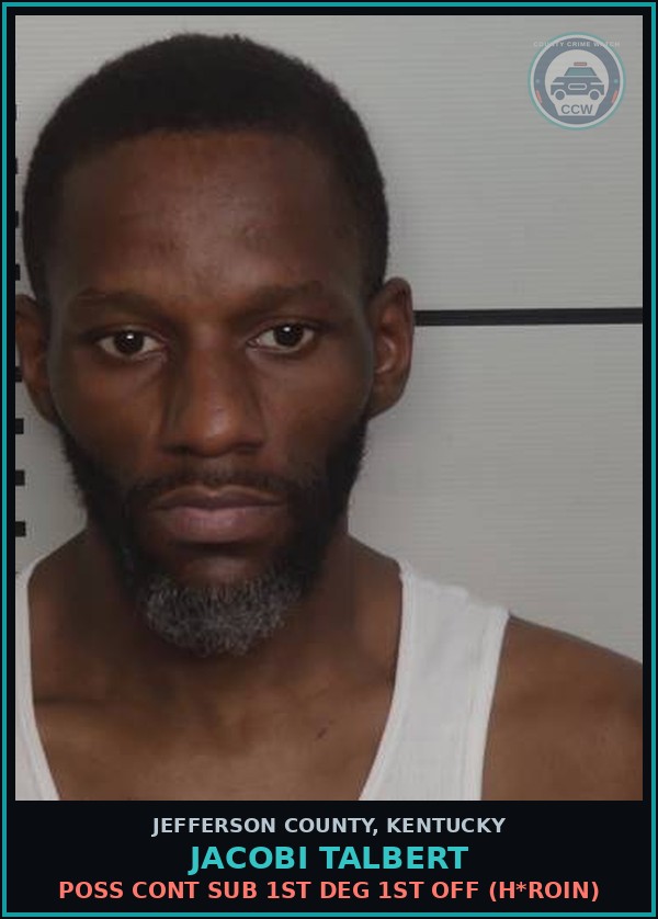 Booking mugshot of Jacobi Talbert in Jefferson County