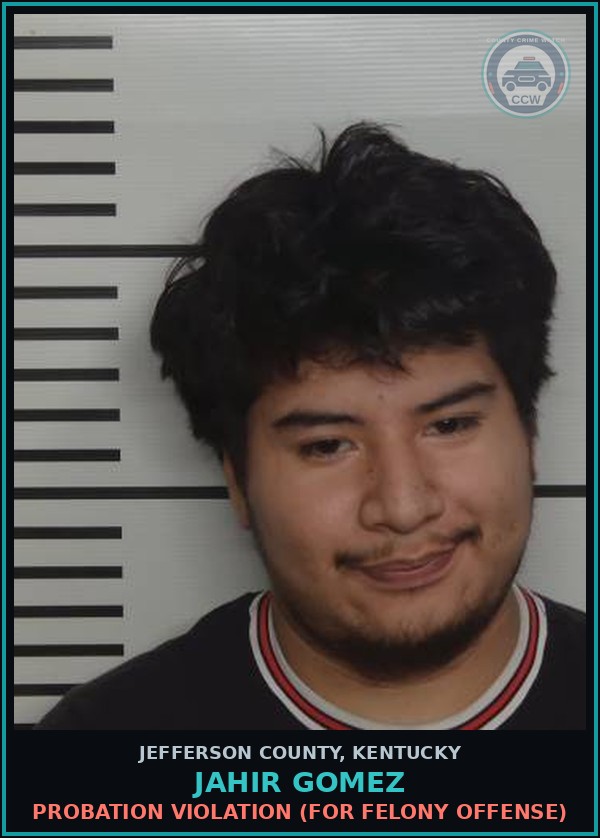 Booking mugshot of Jahir Gomez in Jefferson County