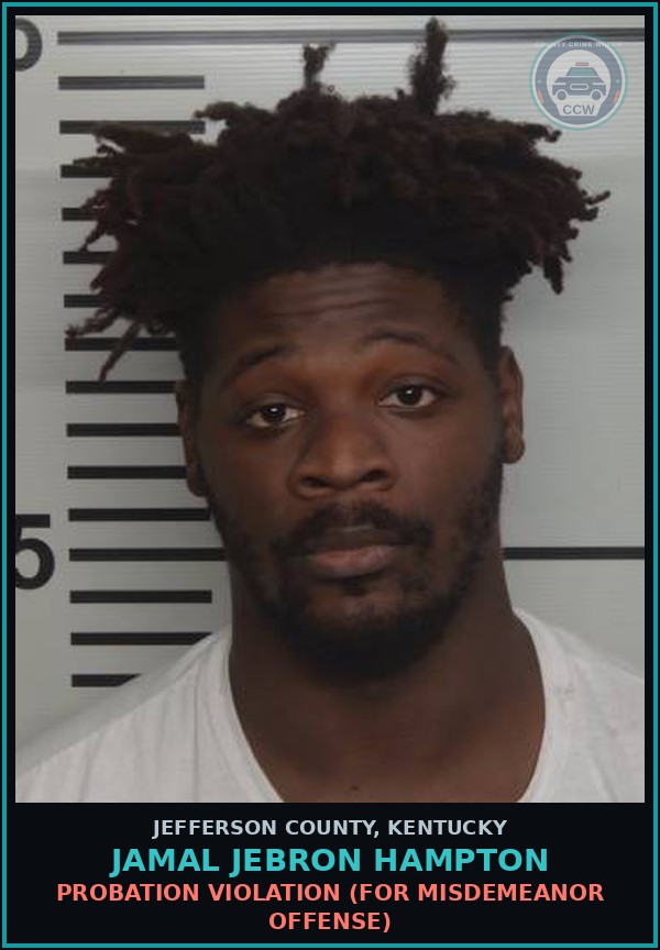 Booking mugshot of Jamal Jebron Hampton in Jefferson County
