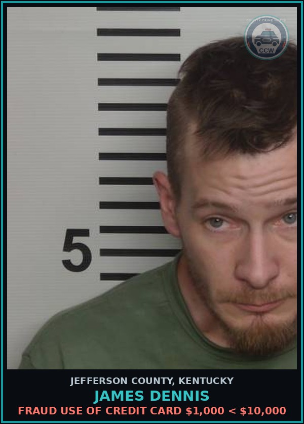 Booking mugshot of James Dennis in Jefferson County