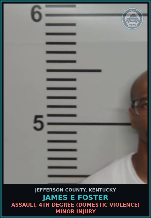 Booking mugshot of James E Foster in Jefferson County