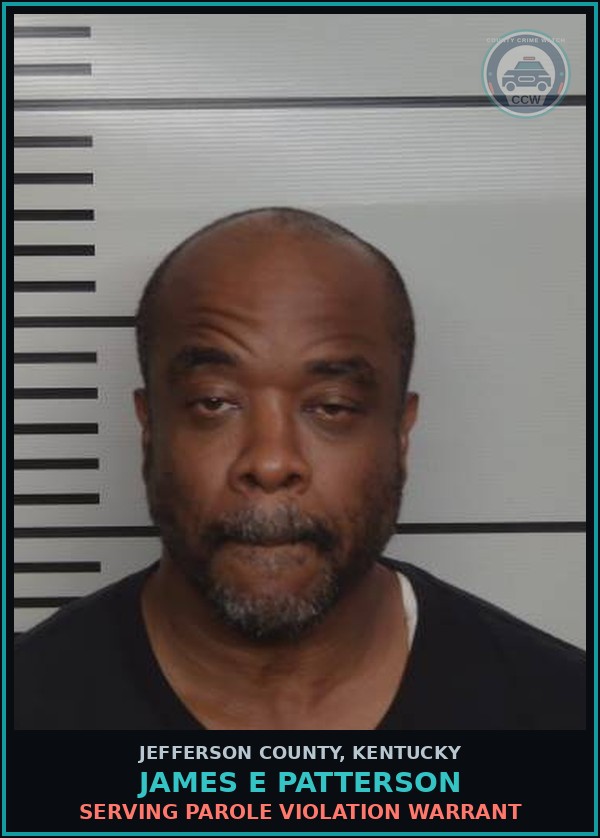 Booking mugshot of James E Patterson in Jefferson County
