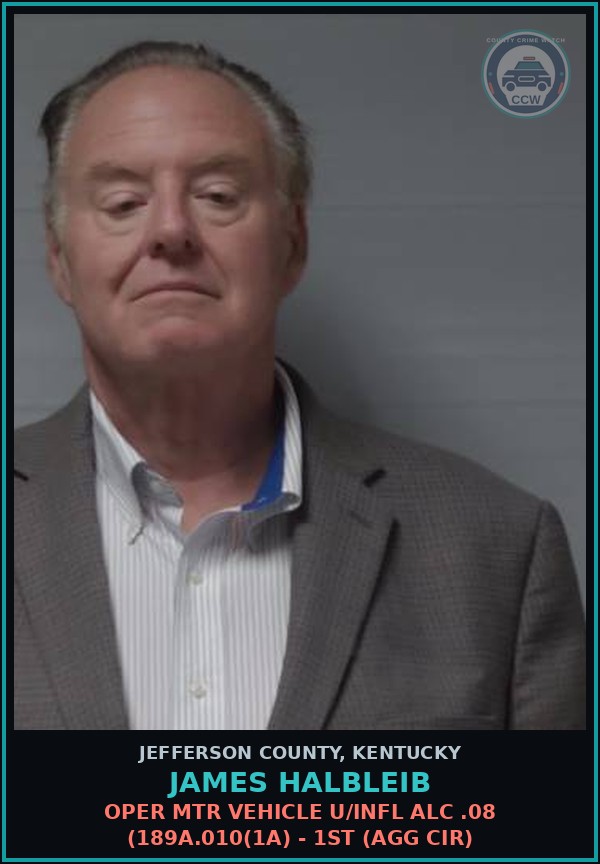 Booking mugshot of James Halbleib in Jefferson County