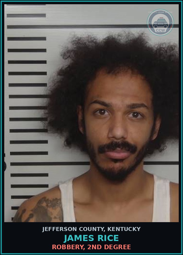 Booking mugshot of James Rice in Jefferson County