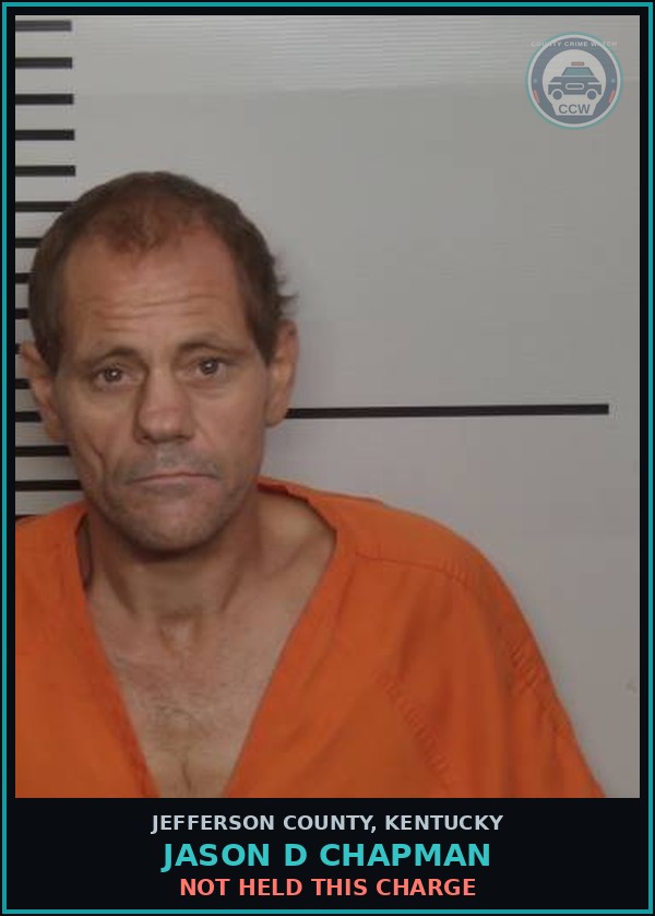 Booking mugshot of Jason D Chapman in Jefferson County