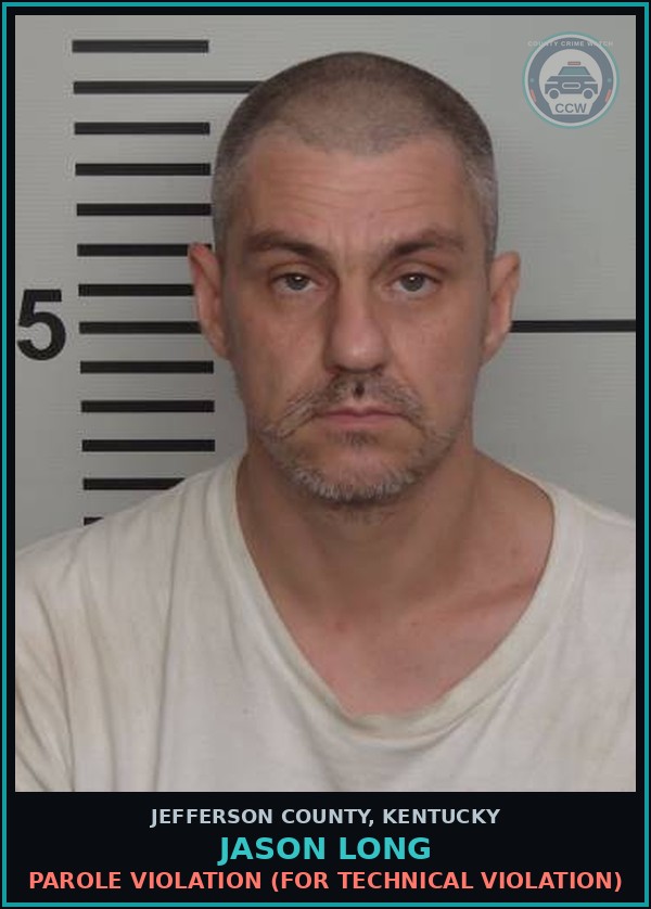 Booking mugshot of Jason Long in Jefferson County