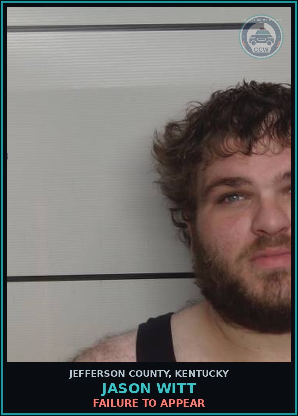Booking mugshot of Jason Witt in Jefferson County