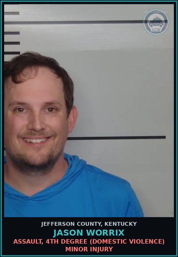 Booking mugshot of Jason Worrix in Jefferson County