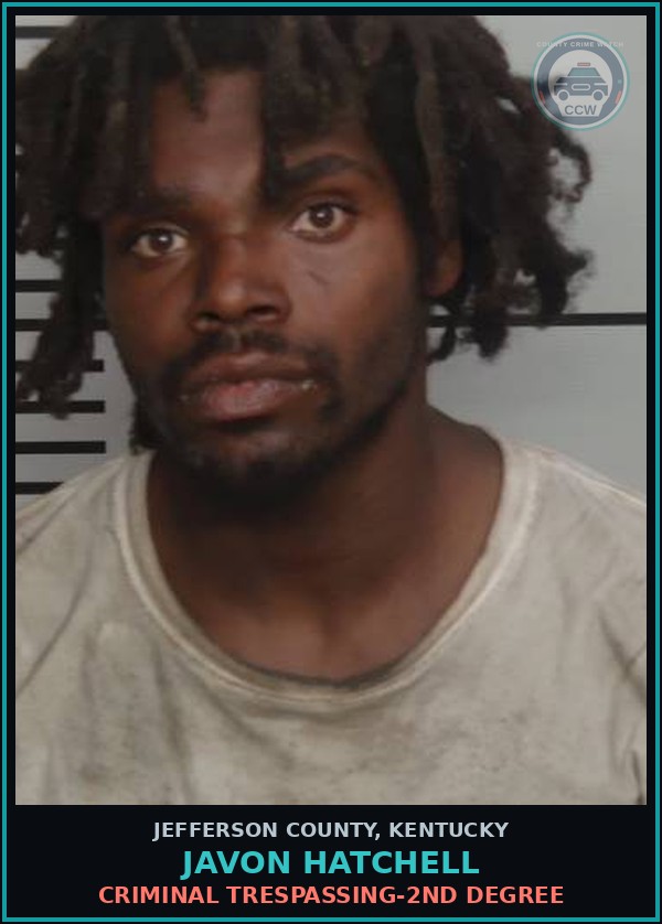 Booking mugshot of Javon Hatchell in Jefferson County