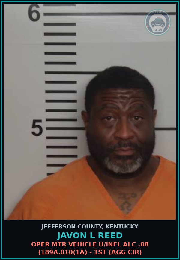 Booking mugshot of Javon L Reed in Jefferson County