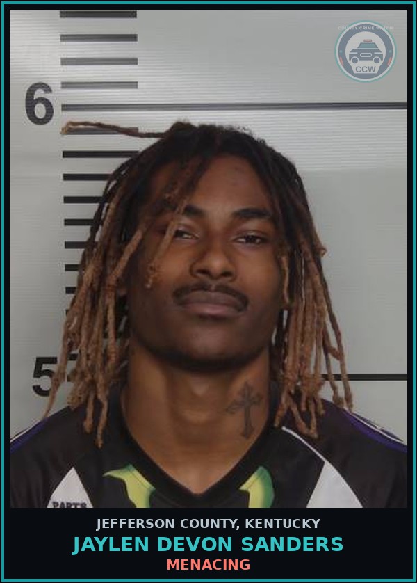 Booking mugshot of Jaylen Devon Sanders in Jefferson County