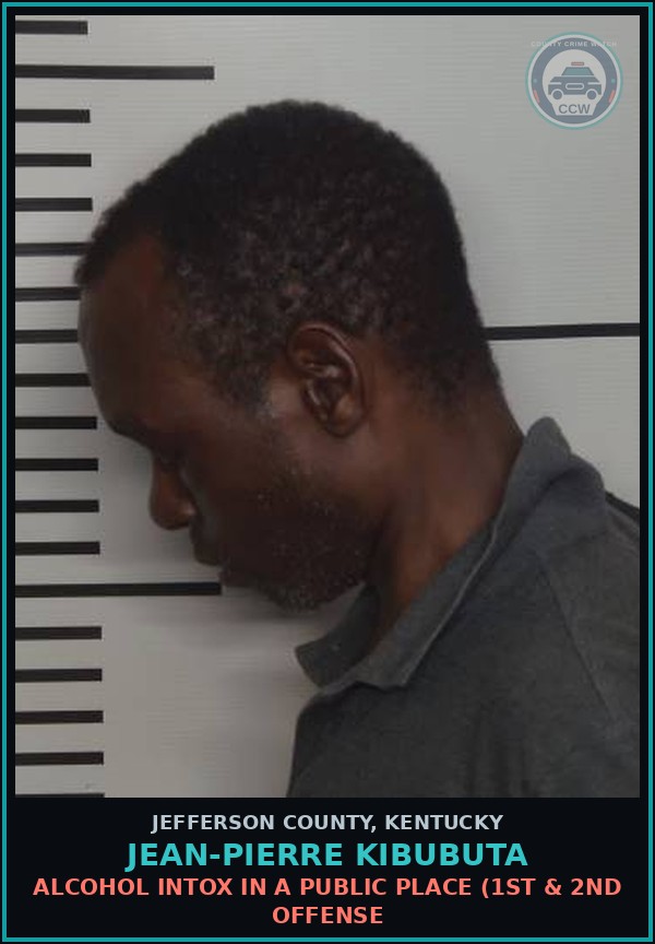 Booking mugshot of Jean-Pierre Kibubuta in Jefferson County