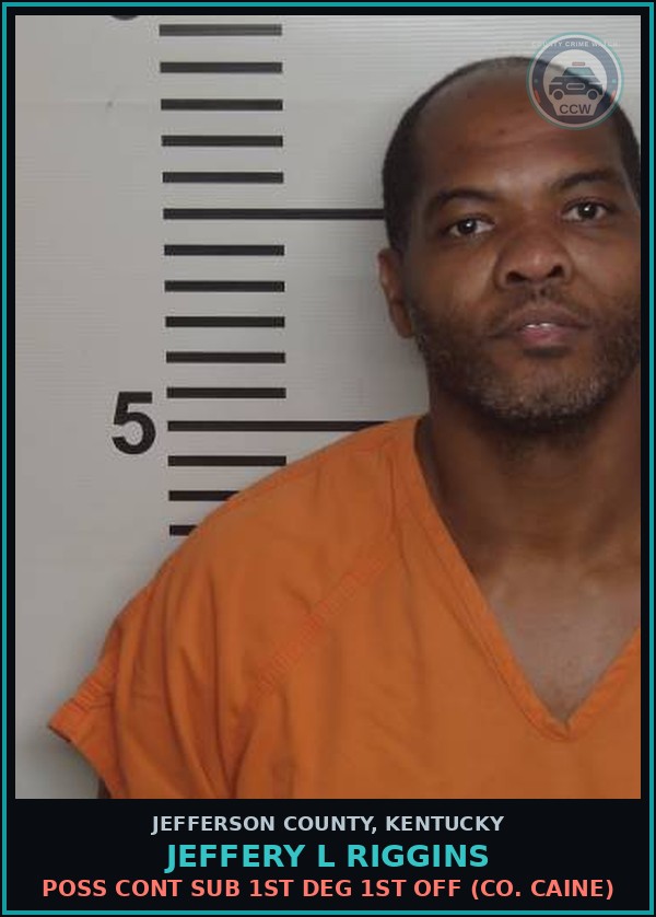 Booking mugshot of Jeffery L Riggins in Jefferson County
