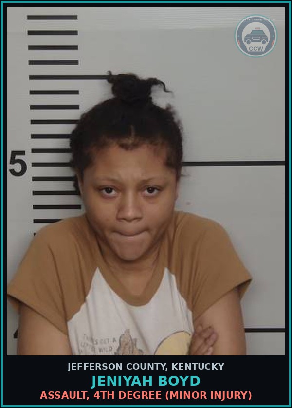 Booking mugshot of Jeniyah Boyd in Jefferson County