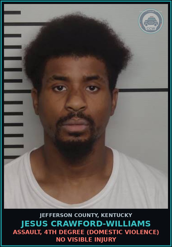 Booking mugshot of Jesus Crawford-Williams in Jefferson County