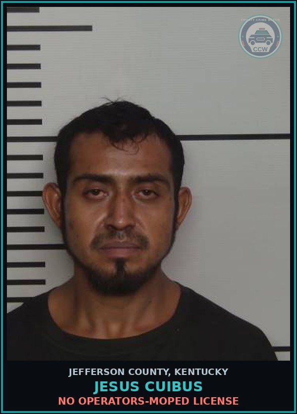 Booking mugshot of Jesus Cuibus in Jefferson County