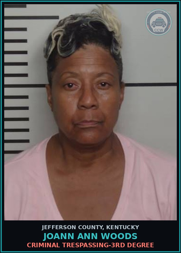 Booking mugshot of Joann Ann Woods in Jefferson County