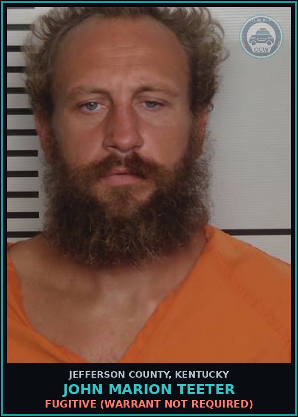 Booking mugshot of John Marion Teeter in Jefferson County