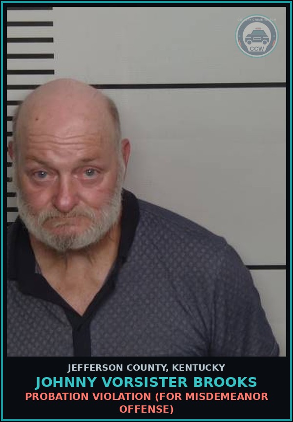 Booking mugshot of Johnny Vorsister Brooks in Jefferson County