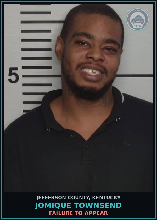 Booking mugshot of Jomique Townsend in Jefferson County