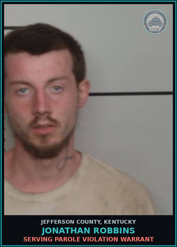 Booking mugshot of Jonathan Robbins in Jefferson County